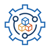 3 blocks inside cog integration icon
