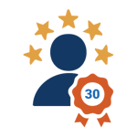 Mindex icon representing 30 years of experience