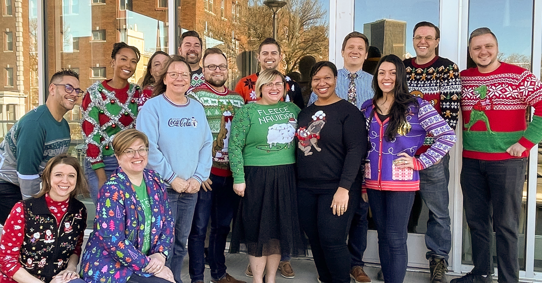 Company Culture - Ugly Sweaters Group Photo