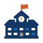 Icon representing school- or district-level tools and solutions