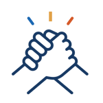 Partnership holding hands