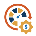 Performance optimization and efficiency improvement icon