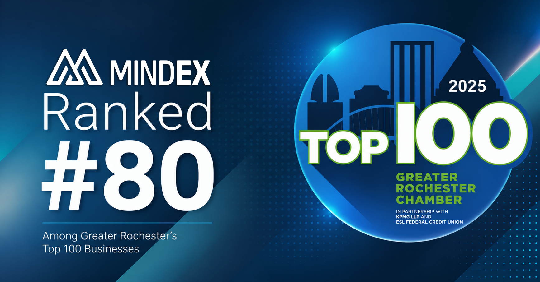 Mindex Ranked 80 Among Greater Rochester's Top 100 Businesses