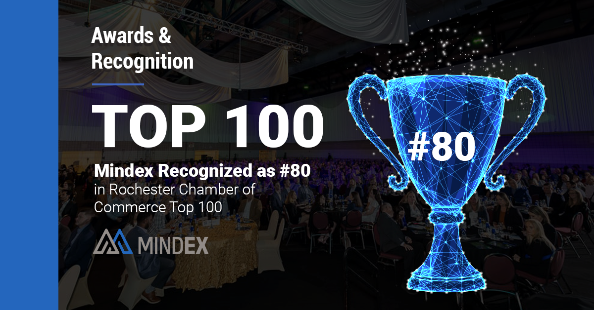 Mindex Recognized as #80  in Rochester Chamber of Commerce Top 100