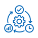 Operational efficiency and workflow automation icon