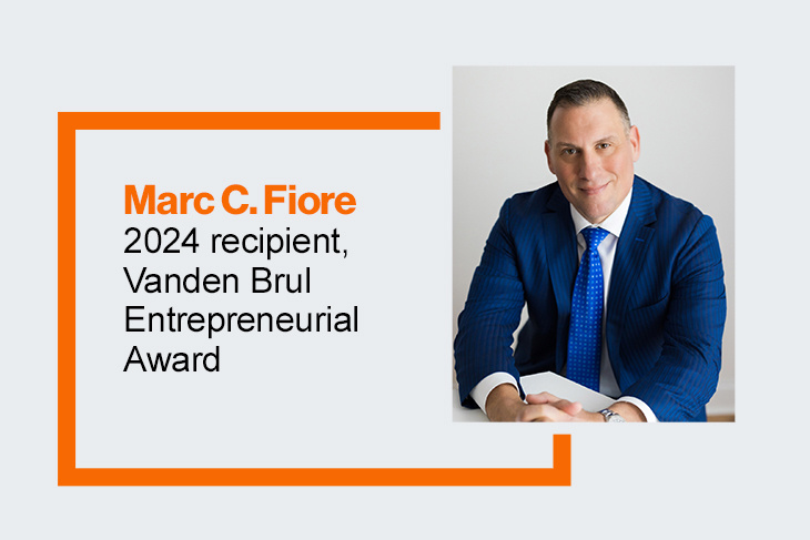 Marc Fiore named the 2024 recipient of RIT's Vanden Brul Entrepreneurial Award